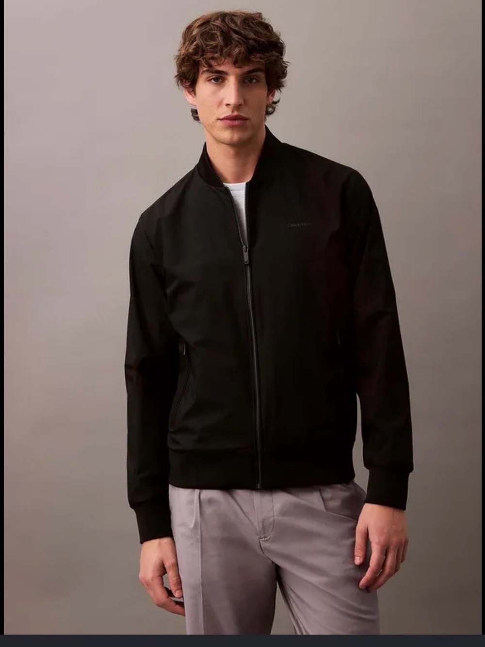 Calvin Klein Black Bomber Jacket
